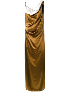 satin draped slip dress Lanvin