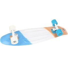 Скейт мини круизер Пластборд Stand White/Light Blue/Brown 7.25 x 27 (68.5 см) Пластборды