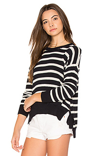 Striped hi lo sweater - Autumn Cashmere