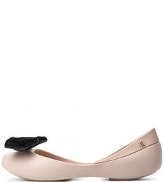 Розовые балетки с бантом Melissa