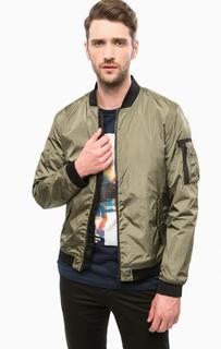 Ветровка цвета хаки на молнии Jack & Jones