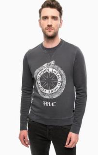 Синий свитшот с принтом Replay