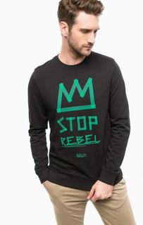 Хлопковый свитшот с принтом Jack & Jones