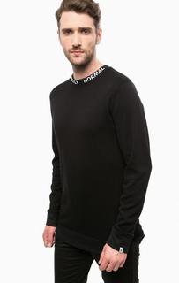 Черный хлопковый джемпер с длинными рукавами Jack & Jones