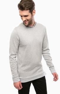 Серый хлопковый джемпер с длинными рукавами Jack & Jones