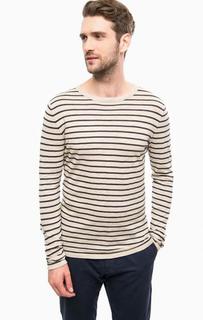 Тонкий хлопковый джемпер в полоску Selected