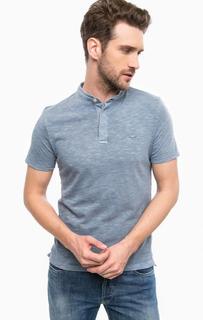 Хлопковая футболка с вырезом на пуговицах Selected