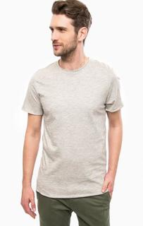 Серая футболка с принтом на спине Jack & Jones