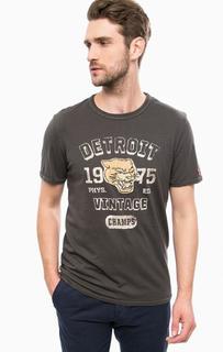 Серая футболка из хлопка с нашивками Jack & Jones