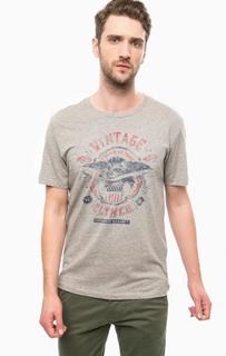 Серая футболка из хлопка Jack & Jones