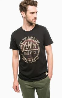 Черная футболка с принтом Jack & Jones