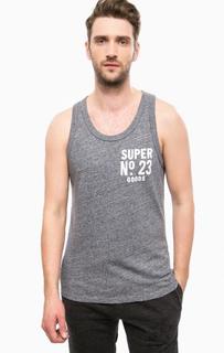 Трикотажная майка с контрастным принтом Superdry