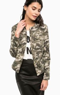 Куртка из денима камуфляжной расцветки Only