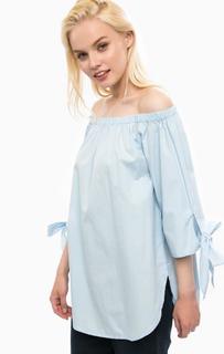Голубая хлопковая блуза Vero Moda