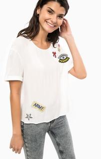 Белая блуза с короткими рукавами Only