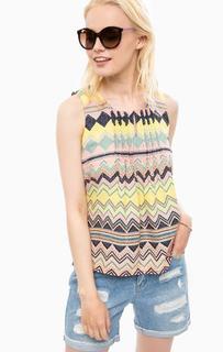 Разноцветный топ со шнуровкой Vero Moda