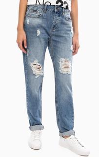 Рваные джинсы бойфренд с застежкой на болты Superdry