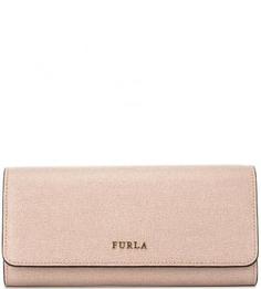 Бежевый кошелек с двумя отделами для купюр Furla