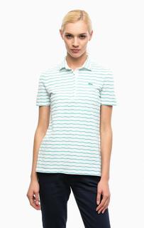 Футболка поло из хлопка белого цвета Lacoste