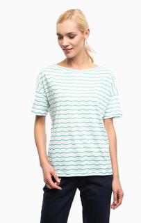 Футболка в полоску с застежкой на спине Lacoste