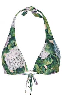 Треугольный бра с цветочным принтом Dolce &amp; Gabbana