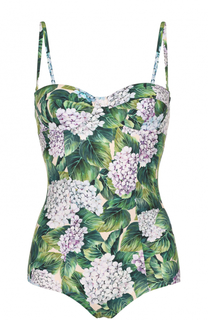 Слитный купальник с цветочным принтом Dolce &amp; Gabbana