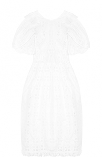 Кружевное приталенное платье с открытой спиной Simone Rocha