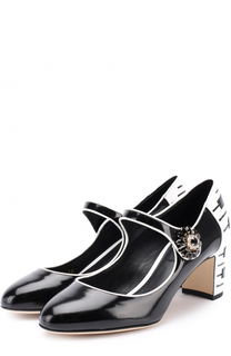 Кожаные туфли Vally с декоративной отделкой Dolce & Gabbana