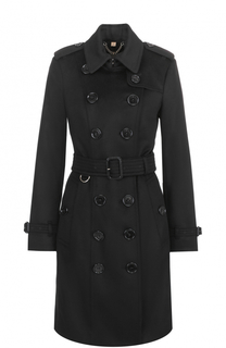 Кашемировое двубортное пальто с поясом Burberry