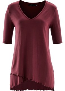 Футболка 2 в 1 с коротким рукавом (бордовый) Bonprix