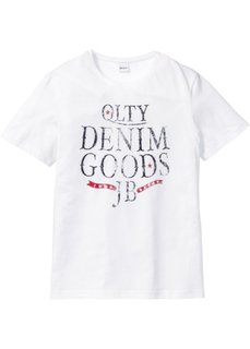Футболка Regular Fit (белый) Bonprix