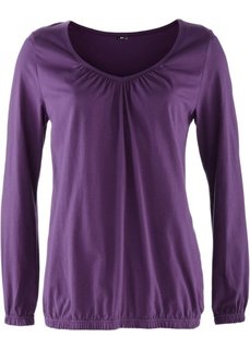 Футболка с длинным рукавом (виноградный) Bonprix