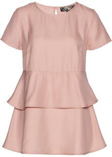 Блузка с баской (винтажно-розовый) Bonprix