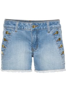 Джинсовые шорты с пуговицами (нежно-голубой деним) Bonprix