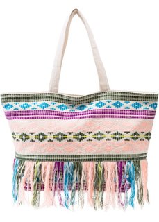 Сумка-шопер в этно-стиле с цветной бахромой (различные расцветки) Bonprix