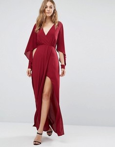 Платье макси с запахом BCBG Max Azria - Фиолетовый