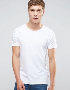 Белая стретчевая футболка слим с круглым вырезом Scotch &amp; Soda - Белый