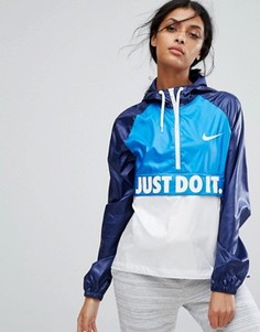 Компактная куртка с капюшоном Nike Just Do It - Синий