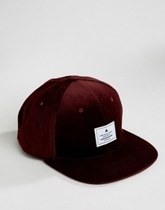 Бордовая вельветовая бейсболка ASOS - Красный