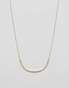 Золотистое ожерелье с планкой Selected - Золотой