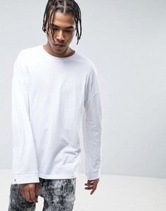 Oversize-лонгслив с манжетами на кнопках ASOS - Белый