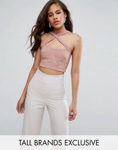 Кроп-топ с перекрестом Naanaa Tall - Розовый