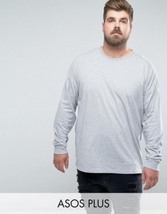 Oversize-лонгслив ASOS PLUS - Серый
