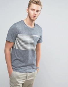 Футболка с полосками Selected Homme - Темно-синий