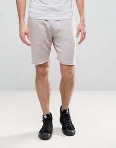 Трикотажные шорты с необработанным краем и шнурком на поясе Selected Homme - Темно-синий