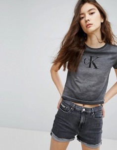 Футболка с круглым вырезом Calvin Klein Jeans True Icon - Зеленый