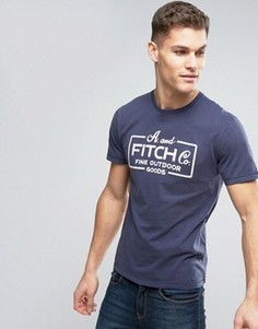 Темно-синяя футболка с логотипом Abercrombie &amp; Fitch - Темно-синий