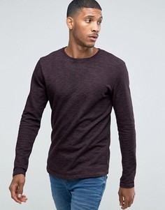 Меланжевый свитшот с асимметричным краем Jack &amp; Jones - Красный