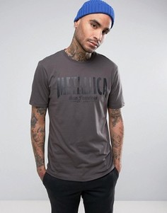 Свободная футболка с принтом ASOS Metallica - Черный