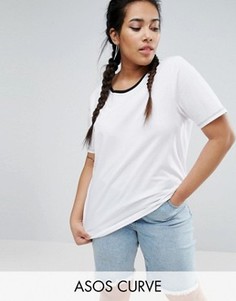 Футболка с окантовкой ASOS CURVE - Мульти